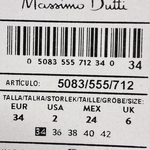 NWT. Massimo Dutti Limited Edition Ivory Wool/Viscose/Silk Blend Trouser. Size 2 - Picture 9 of 12